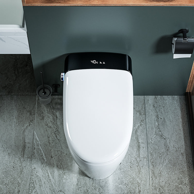 White Elongated Floor Standing Bidet with Heated Seat Stain Resistant Dryer Clearhalo 'Bathroom Remodel & Bathroom Fixtures' 'Bidets' 'Home Improvement' 'home_improvement' 'home_improvement_bidets' 'Toilets & Bidets' 7878257