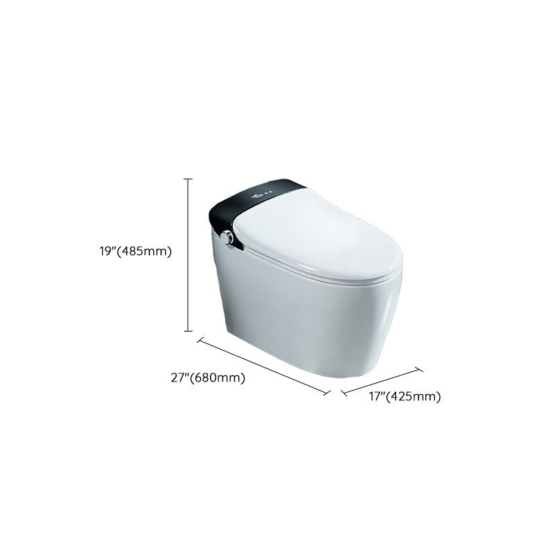 White Elongated Floor Standing Bidet with Heated Seat Stain Resistant Dryer Clearhalo 'Bathroom Remodel & Bathroom Fixtures' 'Bidets' 'Home Improvement' 'home_improvement' 'home_improvement_bidets' 'Toilets & Bidets' 7878264
