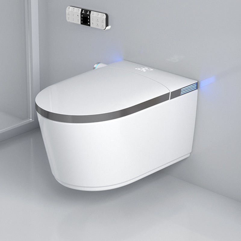 Elongated Wall Mounted Bidet with Warm Air Dryer and Heated Seat White Clearhalo 'Bathroom Remodel & Bathroom Fixtures' 'Bidets' 'Home Improvement' 'home_improvement' 'home_improvement_bidets' 'Toilets & Bidets' 7878323