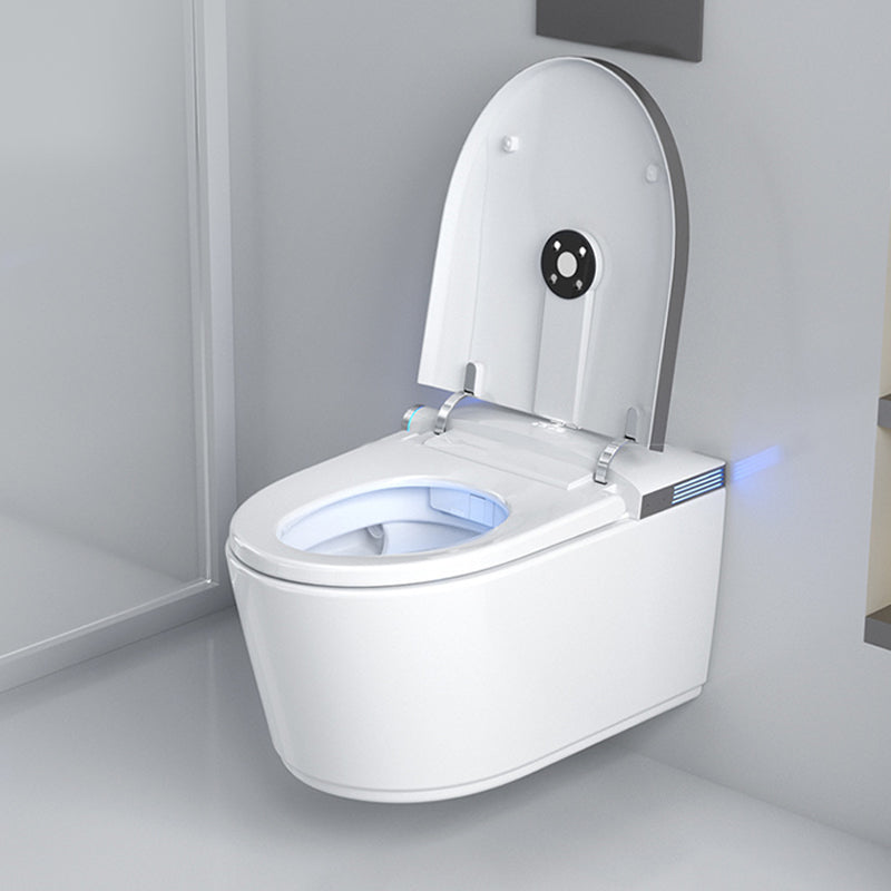 Elongated Wall Mounted Bidet with Warm Air Dryer and Heated Seat White Clearhalo 'Bathroom Remodel & Bathroom Fixtures' 'Bidets' 'Home Improvement' 'home_improvement' 'home_improvement_bidets' 'Toilets & Bidets' 7878330