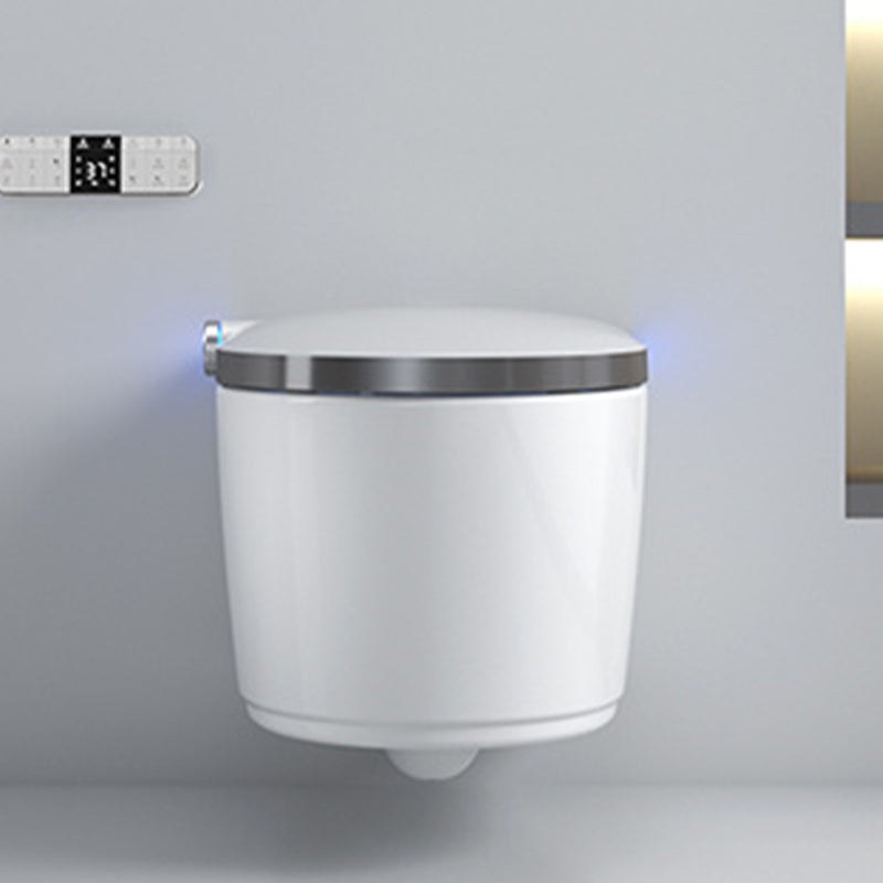 Elongated Wall Mounted Bidet with Warm Air Dryer and Heated Seat White Clearhalo 'Bathroom Remodel & Bathroom Fixtures' 'Bidets' 'Home Improvement' 'home_improvement' 'home_improvement_bidets' 'Toilets & Bidets' 7878331