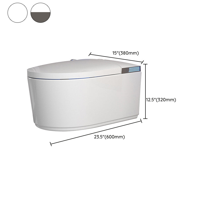 14.96" W Elongated Antimicrobial Wall Mounted Bidet with Dryer Clearhalo 'Bathroom Remodel & Bathroom Fixtures' 'Bidets' 'Home Improvement' 'home_improvement' 'home_improvement_bidets' 'Toilets & Bidets' 7878399