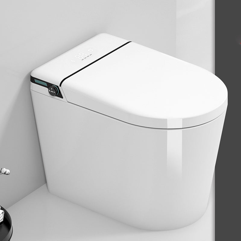 15" W Elongated Smart Floor Mount Bidet in White with Remove Control Clearhalo 'Bathroom Remodel & Bathroom Fixtures' 'Bidets' 'Home Improvement' 'home_improvement' 'home_improvement_bidets' 'Toilets & Bidets' 7878401