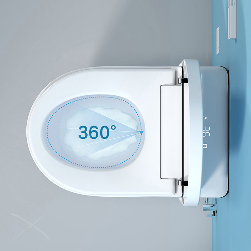 15" W Elongated Smart Floor Mount Bidet in White with Remove Control Clearhalo 'Bathroom Remodel & Bathroom Fixtures' 'Bidets' 'Home Improvement' 'home_improvement' 'home_improvement_bidets' 'Toilets & Bidets' 7878409
