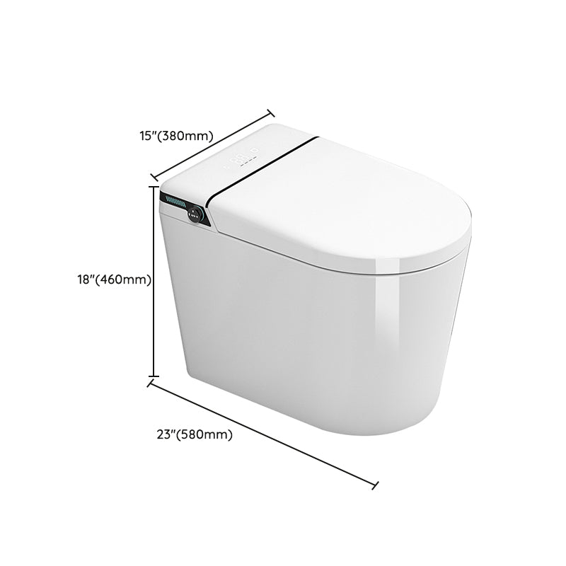 15" W Elongated Smart Floor Mount Bidet in White with Remove Control Clearhalo 'Bathroom Remodel & Bathroom Fixtures' 'Bidets' 'Home Improvement' 'home_improvement' 'home_improvement_bidets' 'Toilets & Bidets' 7878411