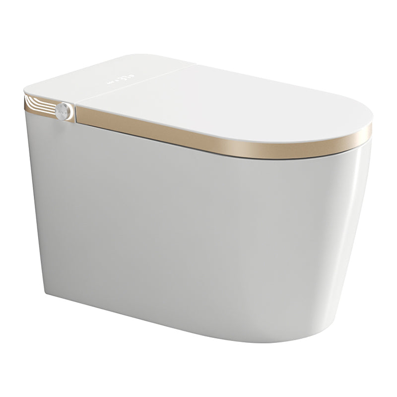 All-In-One Smart Toilet Seat Bidet in Gold and White of 17.7" H Clearhalo 'Bathroom Remodel & Bathroom Fixtures' 'Bidets' 'Home Improvement' 'home_improvement' 'home_improvement_bidets' 'Toilets & Bidets' 7878563