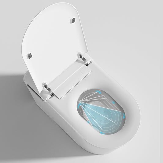 15.7"w Ceramic Smart Floor Mount Bidet in White with Heated Seat Clearhalo 'Bathroom Remodel & Bathroom Fixtures' 'Bidets' 'Home Improvement' 'home_improvement' 'home_improvement_bidets' 'Toilets & Bidets' 7878575