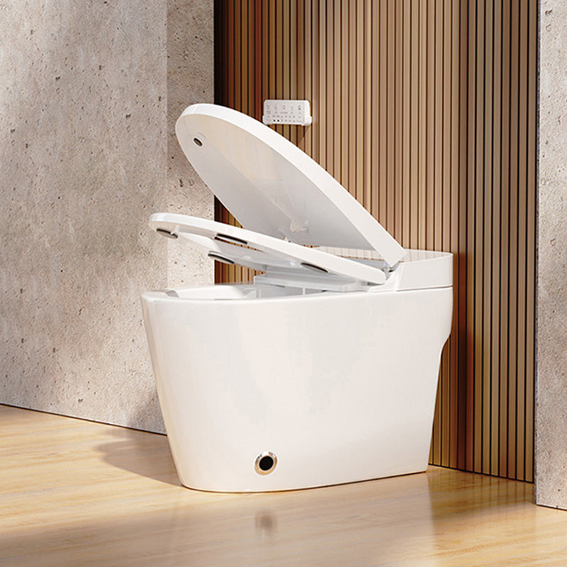 Elongated 15" W Floor Mounted Smart Bidet with Unlimited Warm Water Clearhalo 'Bathroom Remodel & Bathroom Fixtures' 'Bidets' 'Home Improvement' 'home_improvement' 'home_improvement_bidets' 'Toilets & Bidets' 7878603