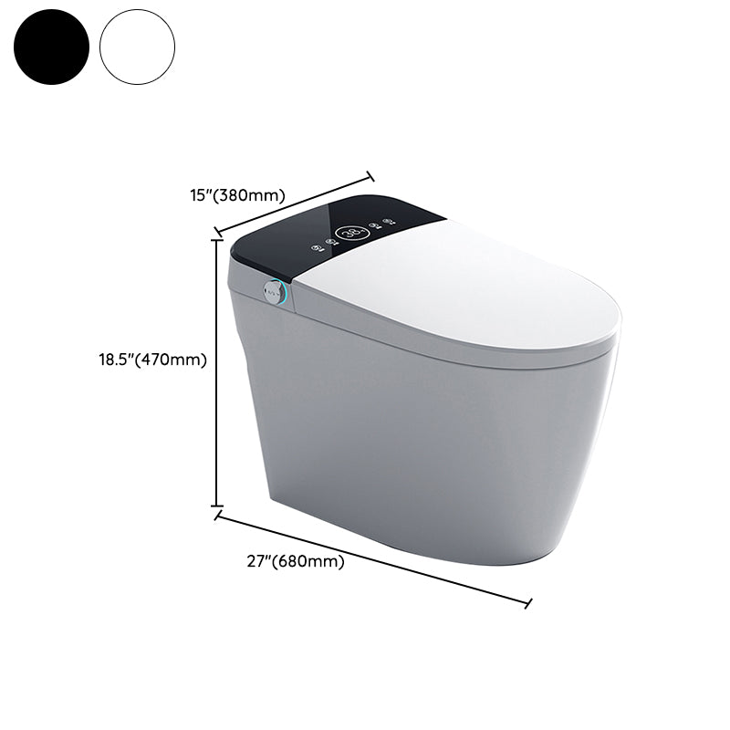 Elongated 15" W Floor Mounted Smart Bidet with Unlimited Warm Water Clearhalo 'Bathroom Remodel & Bathroom Fixtures' 'Bidets' 'Home Improvement' 'home_improvement' 'home_improvement_bidets' 'Toilets & Bidets' 7878612