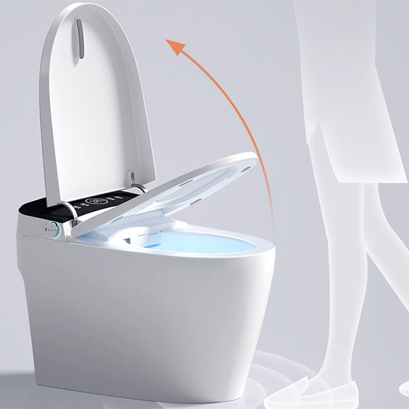 Elongated Floor Standing Bidet with Heated Seat White Deodorizing Clearhalo 'Bathroom Remodel & Bathroom Fixtures' 'Bidets' 'Home Improvement' 'home_improvement' 'home_improvement_bidets' 'Toilets & Bidets' 7889929