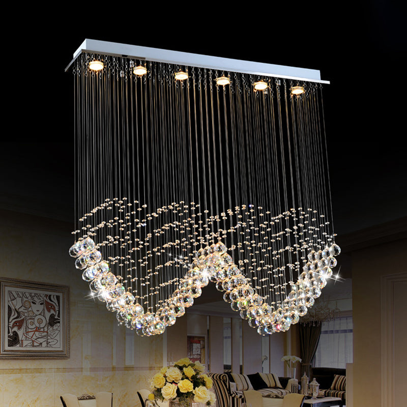 Loving Heart Shape Crystal Orb Flush Lighting Modernism LED Restaurant Flush Mount Lamp in Chrome Clearhalo 'Ceiling Lights' 'Close To Ceiling Lights' 'Close to ceiling' 'Flush mount' Lighting' 790452