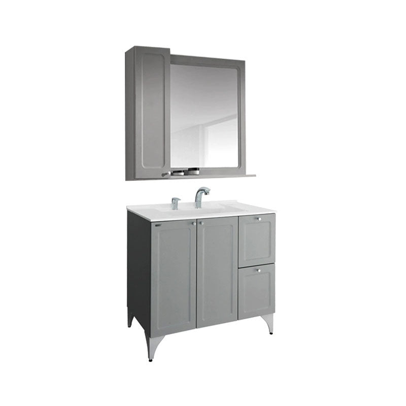 Freestanding Modern Sink Included Bath Vanity with Faucet for Bathroom Vanity & Faucet & Mirror Cabinet Clearhalo 'Bathroom Remodel & Bathroom Fixtures' 'Bathroom Vanities' 'bathroom_vanities' 'Home Improvement' 'home_improvement' 'home_improvement_bathroom_vanities' 7905335