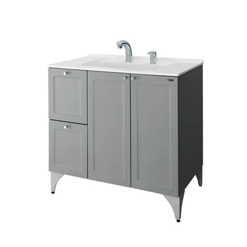Freestanding Modern Sink Included Bath Vanity with Faucet for Bathroom Vanity & Faucet Clearhalo 'Bathroom Remodel & Bathroom Fixtures' 'Bathroom Vanities' 'bathroom_vanities' 'Home Improvement' 'home_improvement' 'home_improvement_bathroom_vanities' 7905336