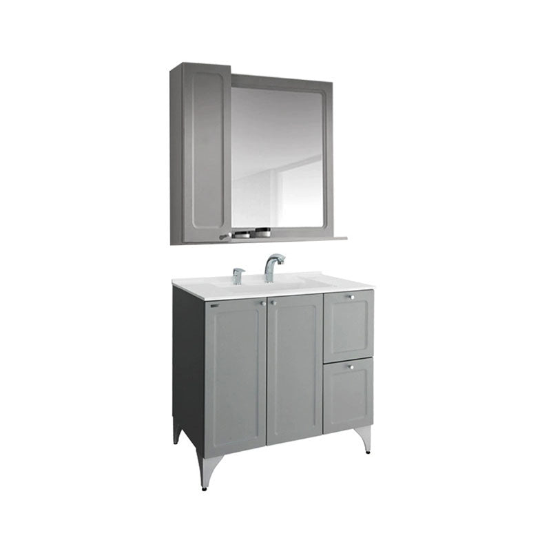 Freestanding Modern Sink Included Bath Vanity with Faucet for Bathroom Clearhalo 'Bathroom Remodel & Bathroom Fixtures' 'Bathroom Vanities' 'bathroom_vanities' 'Home Improvement' 'home_improvement' 'home_improvement_bathroom_vanities' 7905340