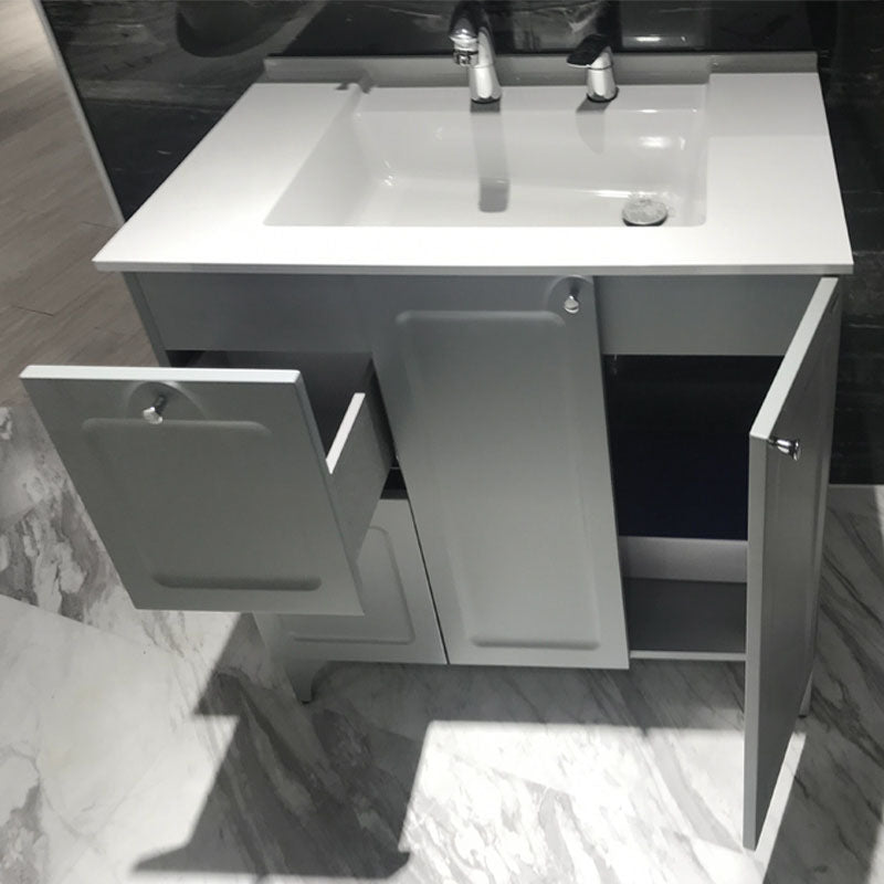 Freestanding Modern Sink Included Bath Vanity with Faucet for Bathroom Clearhalo 'Bathroom Remodel & Bathroom Fixtures' 'Bathroom Vanities' 'bathroom_vanities' 'Home Improvement' 'home_improvement' 'home_improvement_bathroom_vanities' 7905341