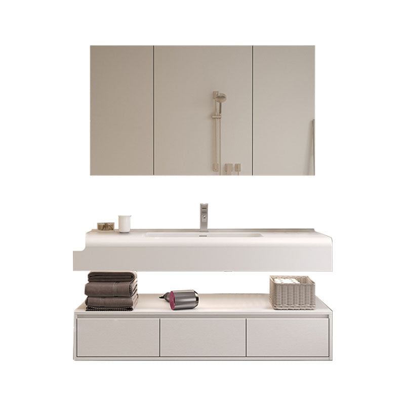 Mirror Included Wall Mount Sink Vanity with Faucet Sink for Bathroom Clearhalo 'Bathroom Remodel & Bathroom Fixtures' 'Bathroom Vanities' 'bathroom_vanities' 'Home Improvement' 'home_improvement' 'home_improvement_bathroom_vanities' 7905390