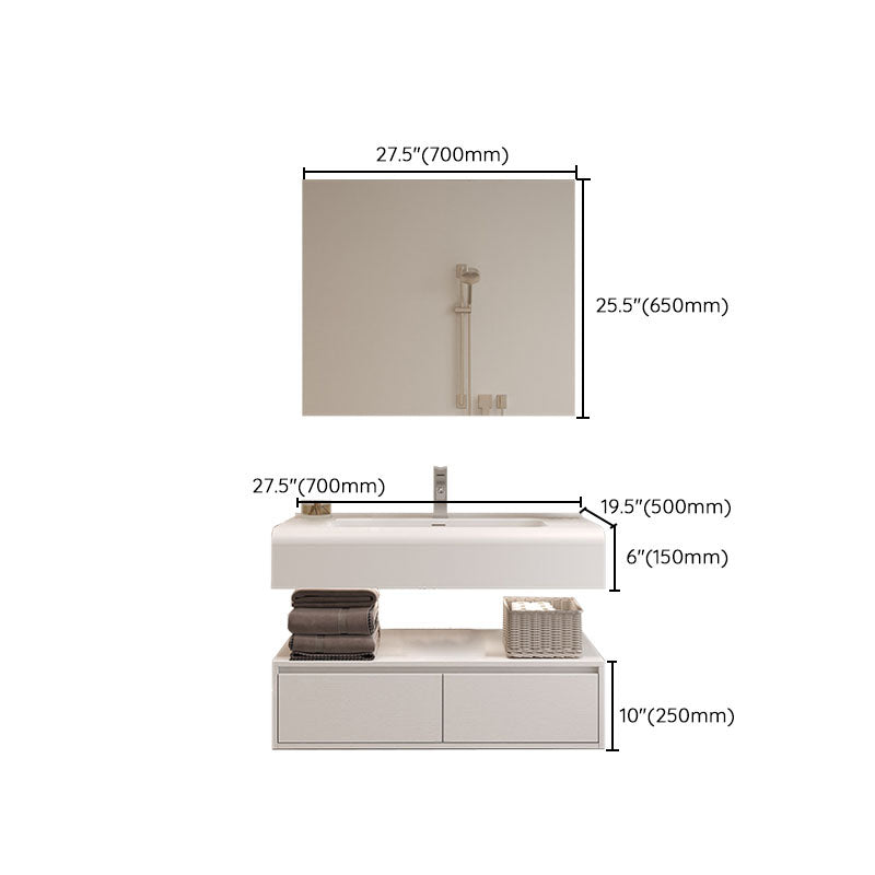Mirror Included Wall Mount Sink Vanity with Faucet Sink for Bathroom Clearhalo 'Bathroom Remodel & Bathroom Fixtures' 'Bathroom Vanities' 'bathroom_vanities' 'Home Improvement' 'home_improvement' 'home_improvement_bathroom_vanities' 7905399