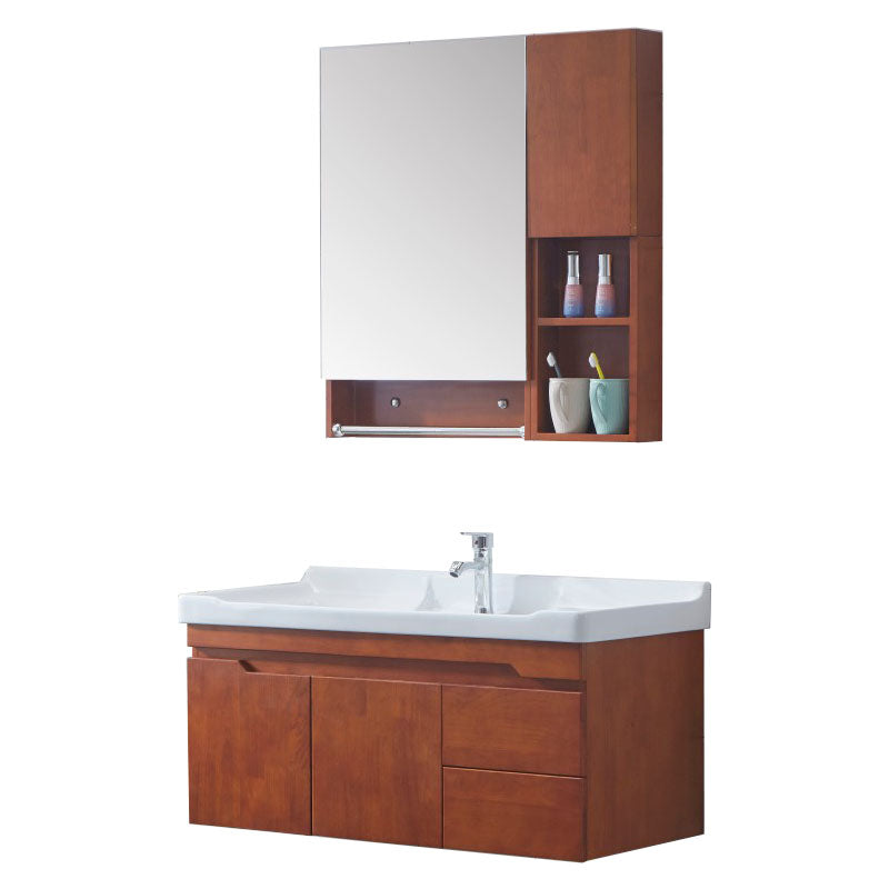 Mirror Included Wall Mount Sink Vanity with Sink for Bathroom Vanity & Faucet & Mirror Cabinet Clearhalo 'Bathroom Remodel & Bathroom Fixtures' 'Bathroom Vanities' 'bathroom_vanities' 'Home Improvement' 'home_improvement' 'home_improvement_bathroom_vanities' 7905432