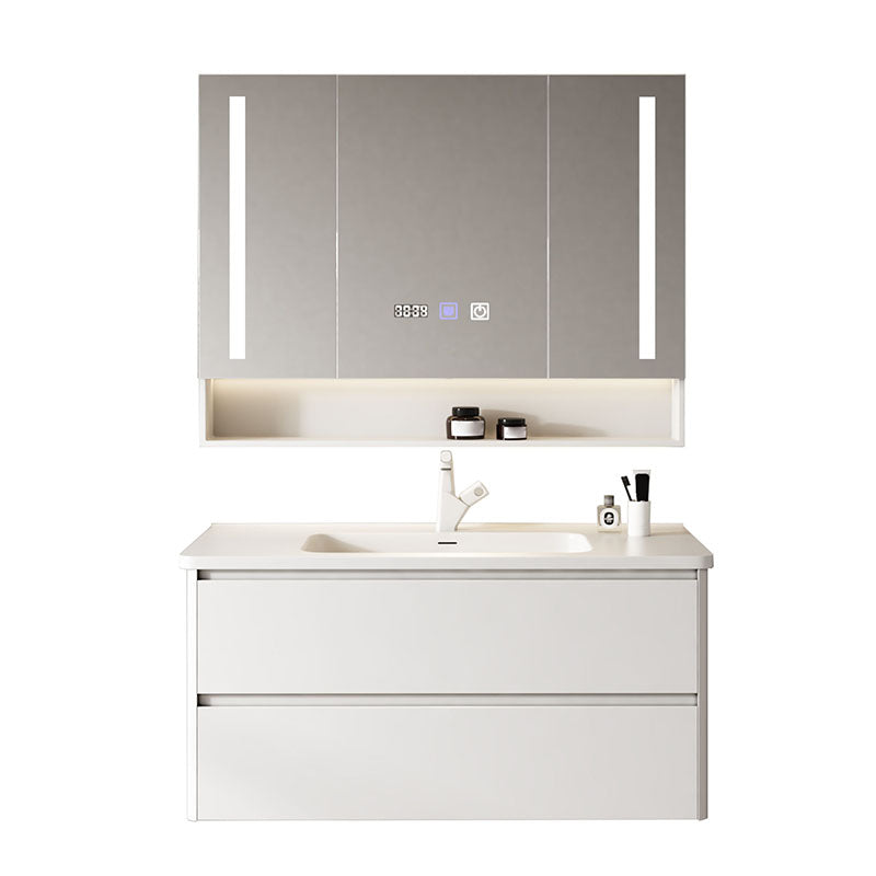 Sink Included Wall Mount Sink Vanity with Faucet Mirror for Bathroom Vanity & Faucet & Smart Medicine Cabinet Clearhalo 'Bathroom Remodel & Bathroom Fixtures' 'Bathroom Vanities' 'bathroom_vanities' 'Home Improvement' 'home_improvement' 'home_improvement_bathroom_vanities' 7905526