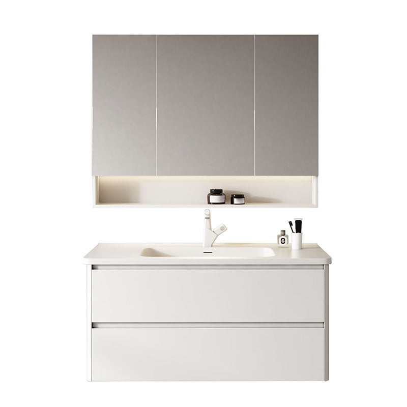 Sink Included Wall Mount Sink Vanity with Faucet Mirror for Bathroom Vanity & Faucet & Mirror Cabinet Clearhalo 'Bathroom Remodel & Bathroom Fixtures' 'Bathroom Vanities' 'bathroom_vanities' 'Home Improvement' 'home_improvement' 'home_improvement_bathroom_vanities' 7905527