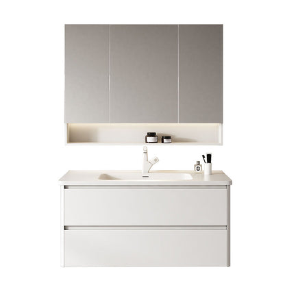 Sink Included Wall Mount Sink Vanity with Faucet Mirror for Bathroom Vanity & Faucet & Mirror Cabinet Clearhalo 'Bathroom Remodel & Bathroom Fixtures' 'Bathroom Vanities' 'bathroom_vanities' 'Home Improvement' 'home_improvement' 'home_improvement_bathroom_vanities' 7905527