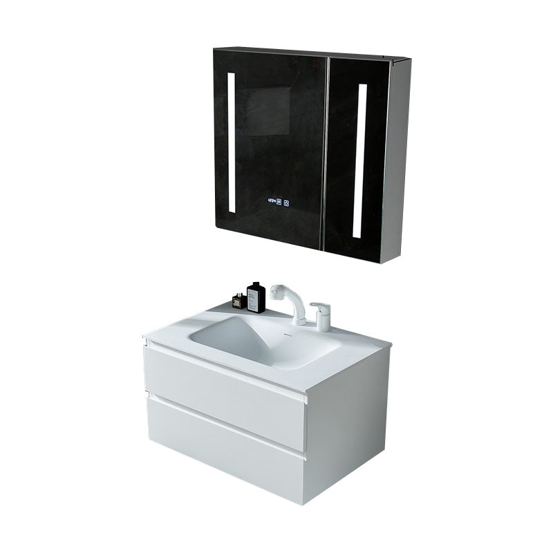 Wall Mount Mirror Included Sink Vanity for Bathroom with Faucet Vanity & Faucet & Mirror Cabinet Clearhalo 'Bathroom Remodel & Bathroom Fixtures' 'Bathroom Vanities' 'bathroom_vanities' 'Home Improvement' 'home_improvement' 'home_improvement_bathroom_vanities' 7905553