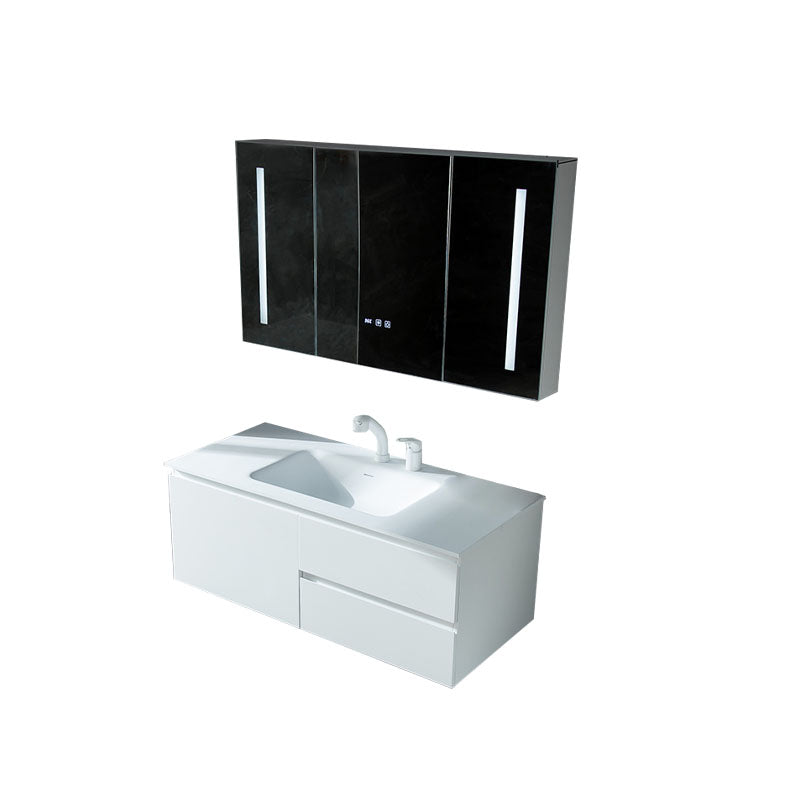 Wall Mount Mirror Included Sink Vanity for Bathroom with Faucet Clearhalo 'Bathroom Remodel & Bathroom Fixtures' 'Bathroom Vanities' 'bathroom_vanities' 'Home Improvement' 'home_improvement' 'home_improvement_bathroom_vanities' 7905560