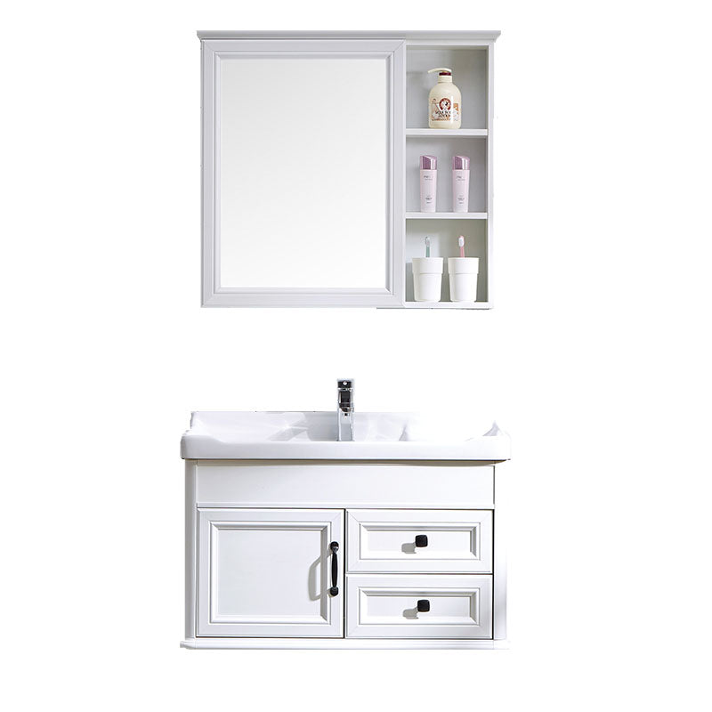 Wall Mount Mirror Included Sink Vanity with Sink for Bathroom Clearhalo 'Bathroom Remodel & Bathroom Fixtures' 'Bathroom Vanities' 'bathroom_vanities' 'Home Improvement' 'home_improvement' 'home_improvement_bathroom_vanities' 7905597