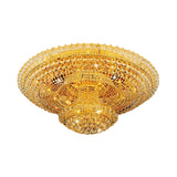 Crystal Beaded LED Ceiling Flush Mount Modern Stylish Gold Rounded Parlor Flush Light Fixture Clearhalo 'Ceiling Lights' 'Close To Ceiling Lights' 'Close to ceiling' 'Flush mount' Lighting' 790752