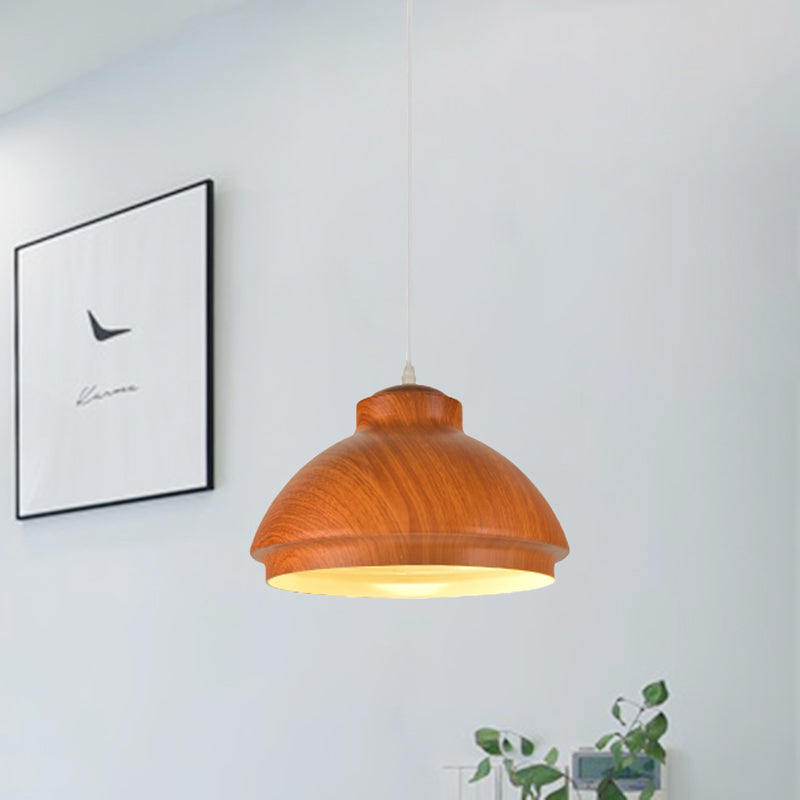 Coffee/Green Bowl Shade Hanging Lighting Loft Style Aluminum 1 Bulb Dining Room Drop Pendant Clearhalo 'Art Deco Pendants' 'Cast Iron' 'Ceiling Lights' 'Ceramic' 'Crystal' 'Industrial Pendants' 'Industrial' 'Metal' 'Middle Century Pendants' 'Pendant Lights' 'Pendants' 'Tiffany' Lighting' 790897