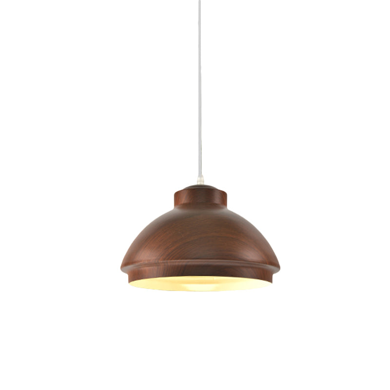 Coffee/Green Bowl Shade Hanging Lighting Loft Style Aluminum 1 Bulb Dining Room Drop Pendant Clearhalo 'Art Deco Pendants' 'Cast Iron' 'Ceiling Lights' 'Ceramic' 'Crystal' 'Industrial Pendants' 'Industrial' 'Metal' 'Middle Century Pendants' 'Pendant Lights' 'Pendants' 'Tiffany' Lighting' 790903