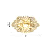 Blossom Mini LED Flushmount Light Modern Style Clear Crystal Ceiling Lamp for Corridor Clearhalo 'Ceiling Lights' 'Close To Ceiling Lights' 'Close to ceiling' 'Flush mount' Lighting' 791218