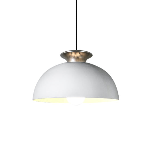 Aluminum Dome Pendant Lamp Nordic Style 1 Light Snack Bar Suspension Light in Grey/White Clearhalo 'Art Deco Pendants' 'Cast Iron' 'Ceiling Lights' 'Ceramic' 'Crystal' 'Industrial Pendants' 'Industrial' 'Metal' 'Middle Century Pendants' 'Pendant Lights' 'Pendants' 'Tiffany' Lighting' 791523