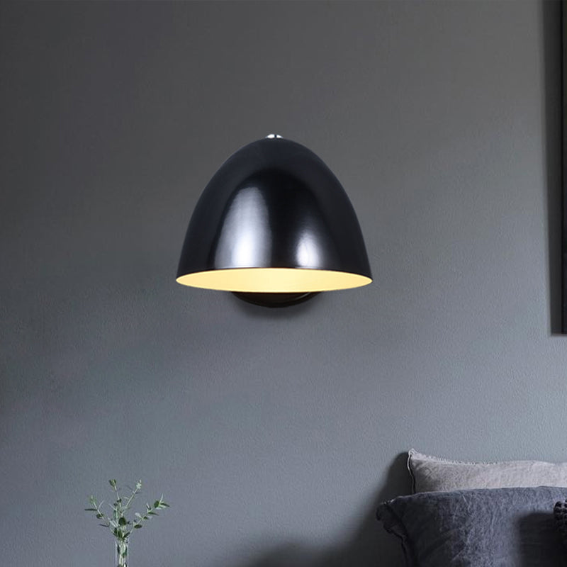 Black Angled Bell Mini Wall Lamp Minimalistic Metal 1 Bulb Bedroom Sconce Light Fixture Black Clearhalo 'Art deco wall lights' 'Cast Iron' 'Glass' 'Industrial wall lights' 'Industrial' 'Middle century wall lights' 'Modern' 'Rustic wall lights' 'Tiffany' 'Traditional wall lights' 'Wall Lamps & Sconces' 'Wall Lights' Lighting' 791524