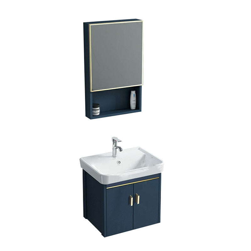 Wall Mount Sink Included Bath Vanity with Faucet for Bathroom Vanity & Faucet & Mirror Cabinet 20"L x 14"W x 17"H Clearhalo 'Bathroom Remodel & Bathroom Fixtures' 'Bathroom Vanities' 'bathroom_vanities' 'Home Improvement' 'home_improvement' 'home_improvement_bathroom_vanities' 7918513