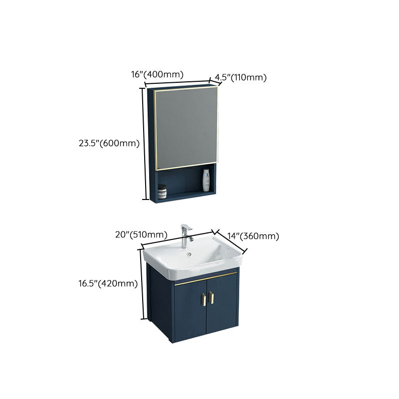 Wall Mount Sink Included Bath Vanity with Faucet for Bathroom Clearhalo 'Bathroom Remodel & Bathroom Fixtures' 'Bathroom Vanities' 'bathroom_vanities' 'Home Improvement' 'home_improvement' 'home_improvement_bathroom_vanities' 7918534