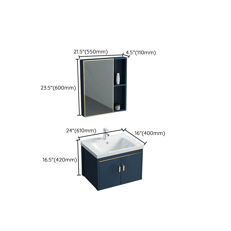 Wall Mount Sink Included Bath Vanity with Faucet for Bathroom Clearhalo 'Bathroom Remodel & Bathroom Fixtures' 'Bathroom Vanities' 'bathroom_vanities' 'Home Improvement' 'home_improvement' 'home_improvement_bathroom_vanities' 7918535