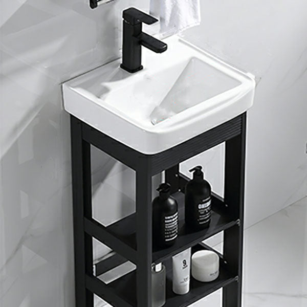 Freestanding Modern Sink Included Bath Vanity in Black for Bathroom Clearhalo 'Bathroom Remodel & Bathroom Fixtures' 'Bathroom Vanities' 'bathroom_vanities' 'Home Improvement' 'home_improvement' 'home_improvement_bathroom_vanities' 7918565