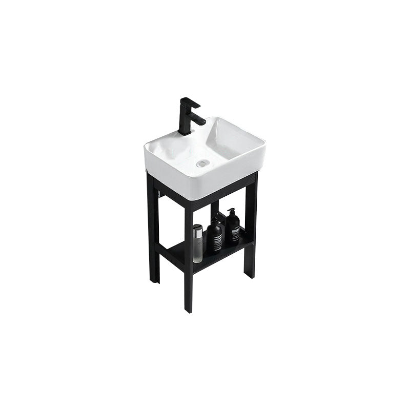 Freestanding Modern Sink Included Bath Vanity in Black for Bathroom Vanity & Faucet 19"L x 15"W x 32"H Door Not Included Clearhalo 'Bathroom Remodel & Bathroom Fixtures' 'Bathroom Vanities' 'bathroom_vanities' 'Home Improvement' 'home_improvement' 'home_improvement_bathroom_vanities' 7918573