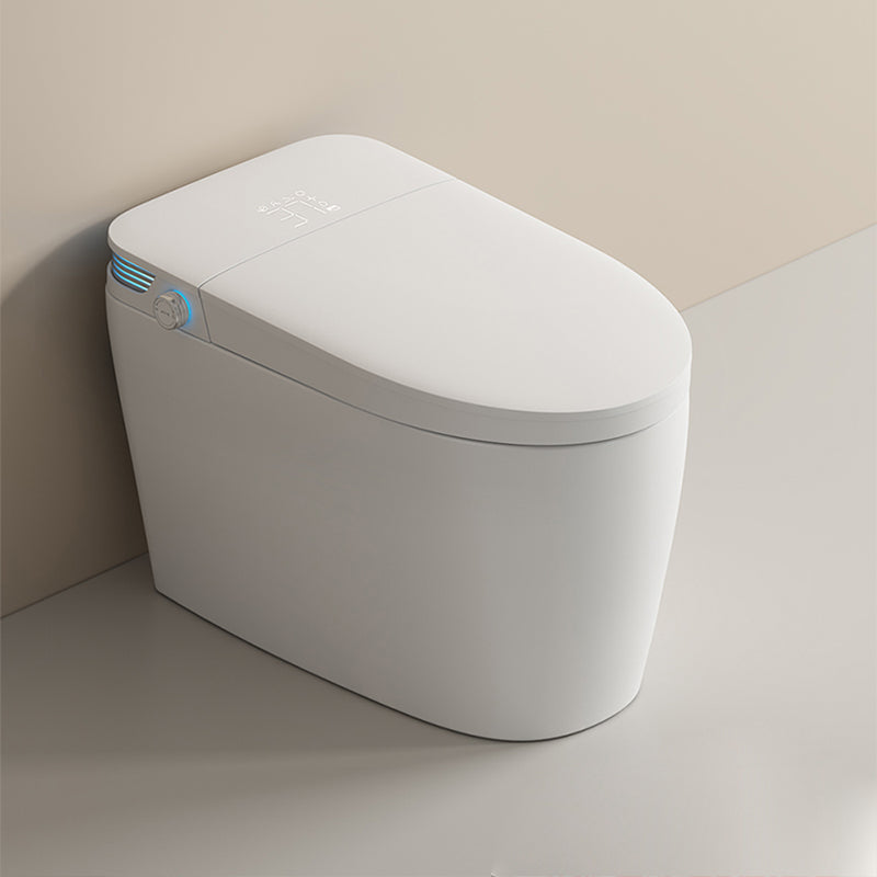 Antimicrobial Elongated All-In-One Smart Floor Standing Bidet with Heated Seat Clearhalo 'Bathroom Remodel & Bathroom Fixtures' 'Bidets' 'Home Improvement' 'home_improvement' 'home_improvement_bidets' 'Toilets & Bidets' 7918844