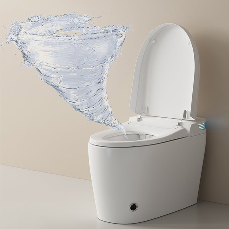 Antimicrobial Elongated All-In-One Smart Floor Standing Bidet with Heated Seat Clearhalo 'Bathroom Remodel & Bathroom Fixtures' 'Bidets' 'Home Improvement' 'home_improvement' 'home_improvement_bidets' 'Toilets & Bidets' 7918845