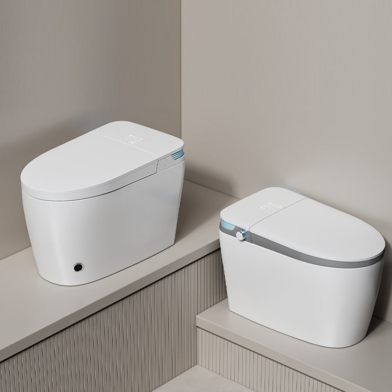 Antimicrobial Elongated All-In-One Smart Floor Standing Bidet with Heated Seat Clearhalo 'Bathroom Remodel & Bathroom Fixtures' 'Bidets' 'Home Improvement' 'home_improvement' 'home_improvement_bidets' 'Toilets & Bidets' 7918847