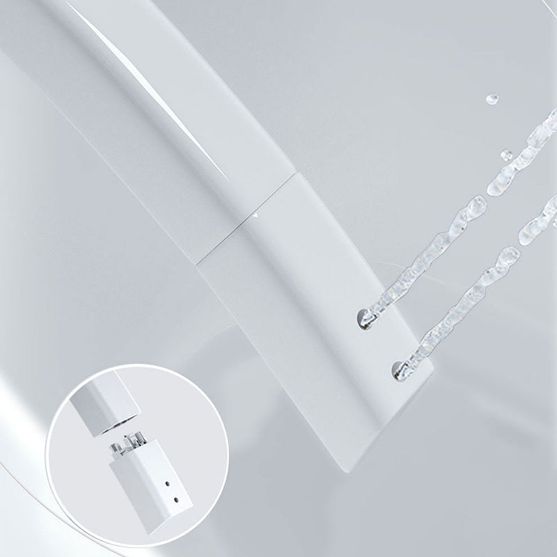 White Elongated Deodorizing Antimicrobial Floor Standing Bidet with Heated Seat Clearhalo 'Bathroom Remodel & Bathroom Fixtures' 'Bidets' 'Home Improvement' 'home_improvement' 'home_improvement_bidets' 'Toilets & Bidets' 7918894