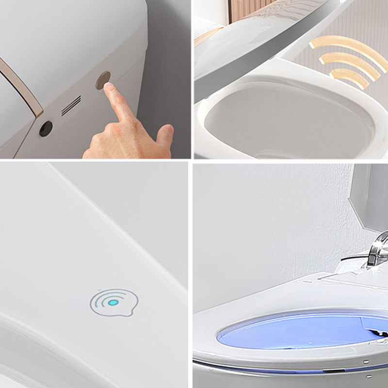 White Elongated Deodorizing Antimicrobial Floor Standing Bidet with Heated Seat Clearhalo 'Bathroom Remodel & Bathroom Fixtures' 'Bidets' 'Home Improvement' 'home_improvement' 'home_improvement_bidets' 'Toilets & Bidets' 7918895