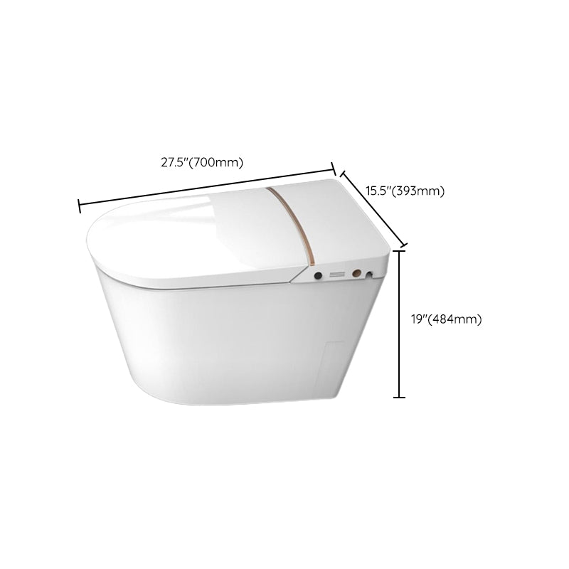 White Elongated Deodorizing Antimicrobial Floor Standing Bidet with Heated Seat Clearhalo 'Bathroom Remodel & Bathroom Fixtures' 'Bidets' 'Home Improvement' 'home_improvement' 'home_improvement_bidets' 'Toilets & Bidets' 7918897