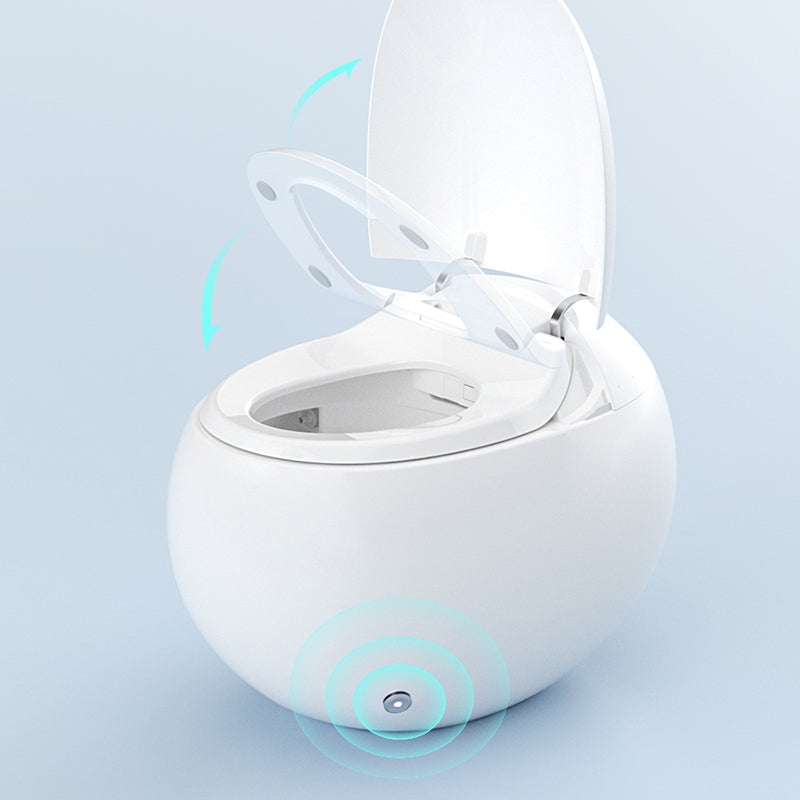 Ceramic White Egg Shaped Floor Standing Bidet with Heated Seat and Temperature Control Clearhalo 'Bathroom Remodel & Bathroom Fixtures' 'Bidets' 'Home Improvement' 'home_improvement' 'home_improvement_bidets' 'Toilets & Bidets' 7918900