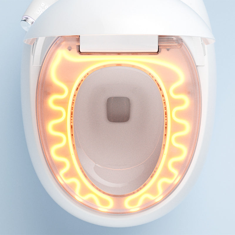 Ceramic White Egg Shaped Floor Standing Bidet with Heated Seat and Temperature Control Clearhalo 'Bathroom Remodel & Bathroom Fixtures' 'Bidets' 'Home Improvement' 'home_improvement' 'home_improvement_bidets' 'Toilets & Bidets' 7918904