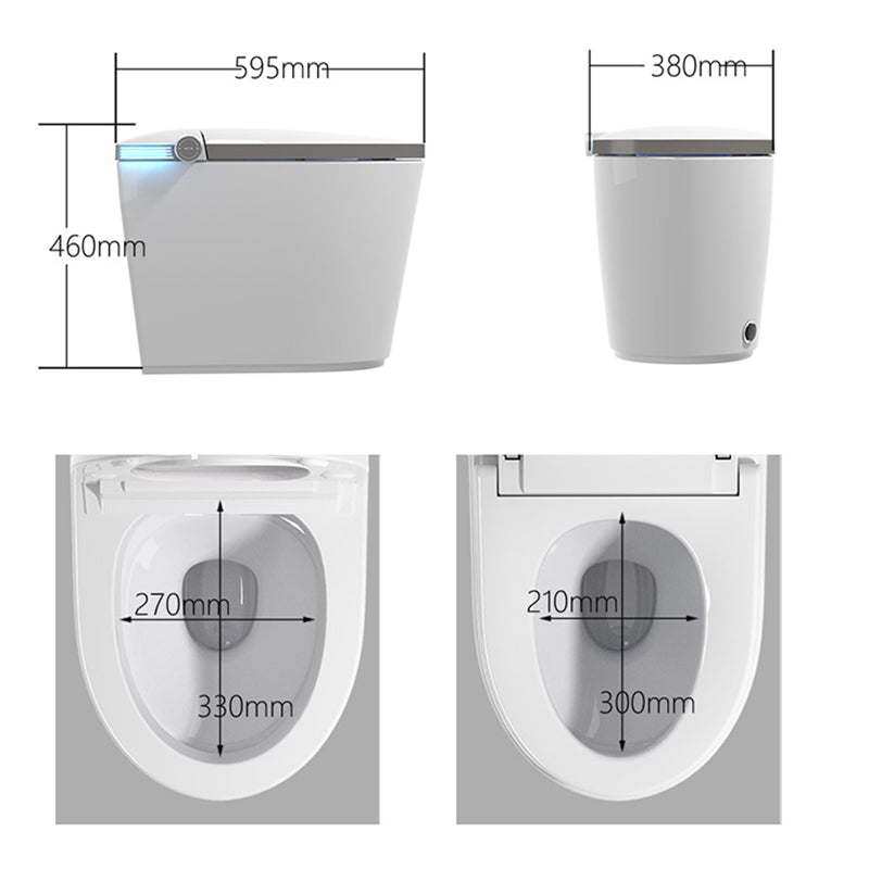 White Elongated Antimicrobial Floor Standing Bidet with Heated Seat Clearhalo 'Bathroom Remodel & Bathroom Fixtures' 'Bidets' 'Home Improvement' 'home_improvement' 'home_improvement_bidets' 'Toilets & Bidets' 7918915