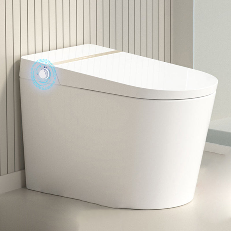 Ceramic Antimicrobial Elongated Floor Standing Bidet in White with Heated Seat and Stain Resistant Clearhalo 'Bathroom Remodel & Bathroom Fixtures' 'Bidets' 'Home Improvement' 'home_improvement' 'home_improvement_bidets' 'Toilets & Bidets' 7918955