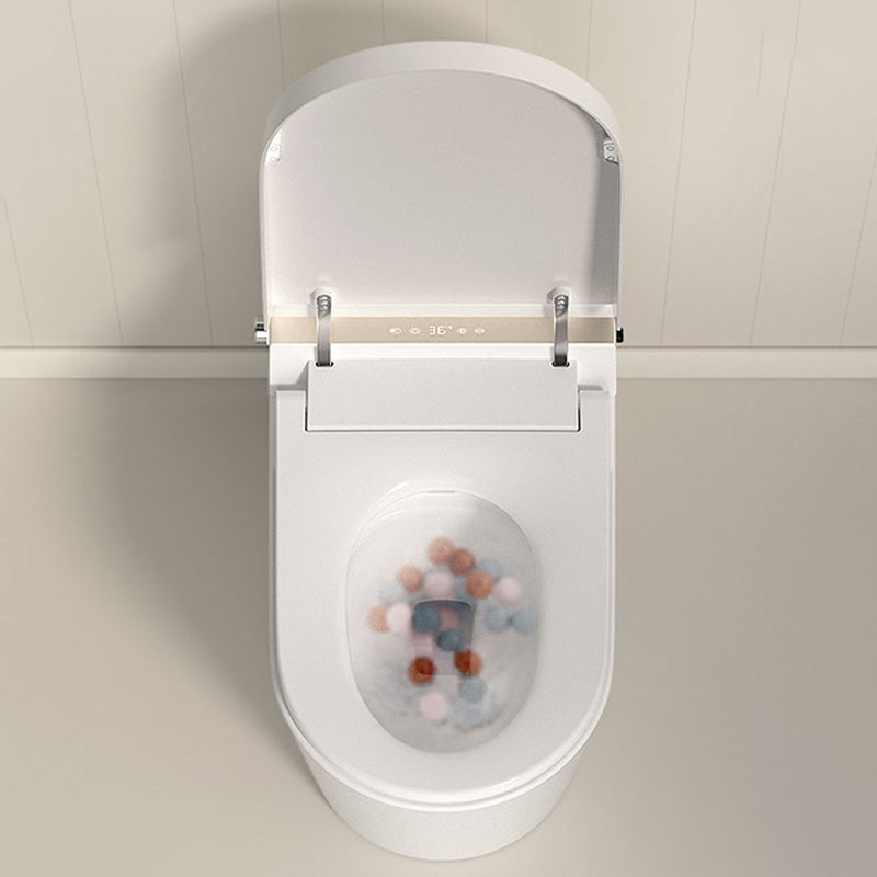 Ceramic Antimicrobial Elongated Floor Standing Bidet in White with Heated Seat and Stain Resistant Clearhalo 'Bathroom Remodel & Bathroom Fixtures' 'Bidets' 'Home Improvement' 'home_improvement' 'home_improvement_bidets' 'Toilets & Bidets' 7918957
